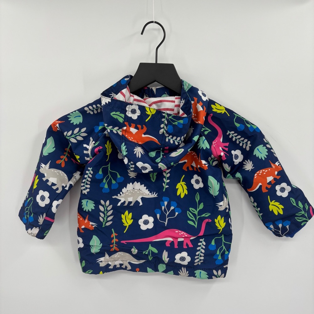 Keaiyounuo Kids Dinosaur Print Hooded Windbreaker Rain Jacket 2T Blue Pink Sz 90 - Picture 3 of 13